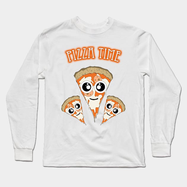 pizza time Long Sleeve T-Shirt by defeale